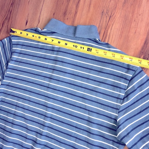 NEW EDDIE BAUER Striped Polo Shirt Blue Medium Men’s NWOT - Picture 10 of 16